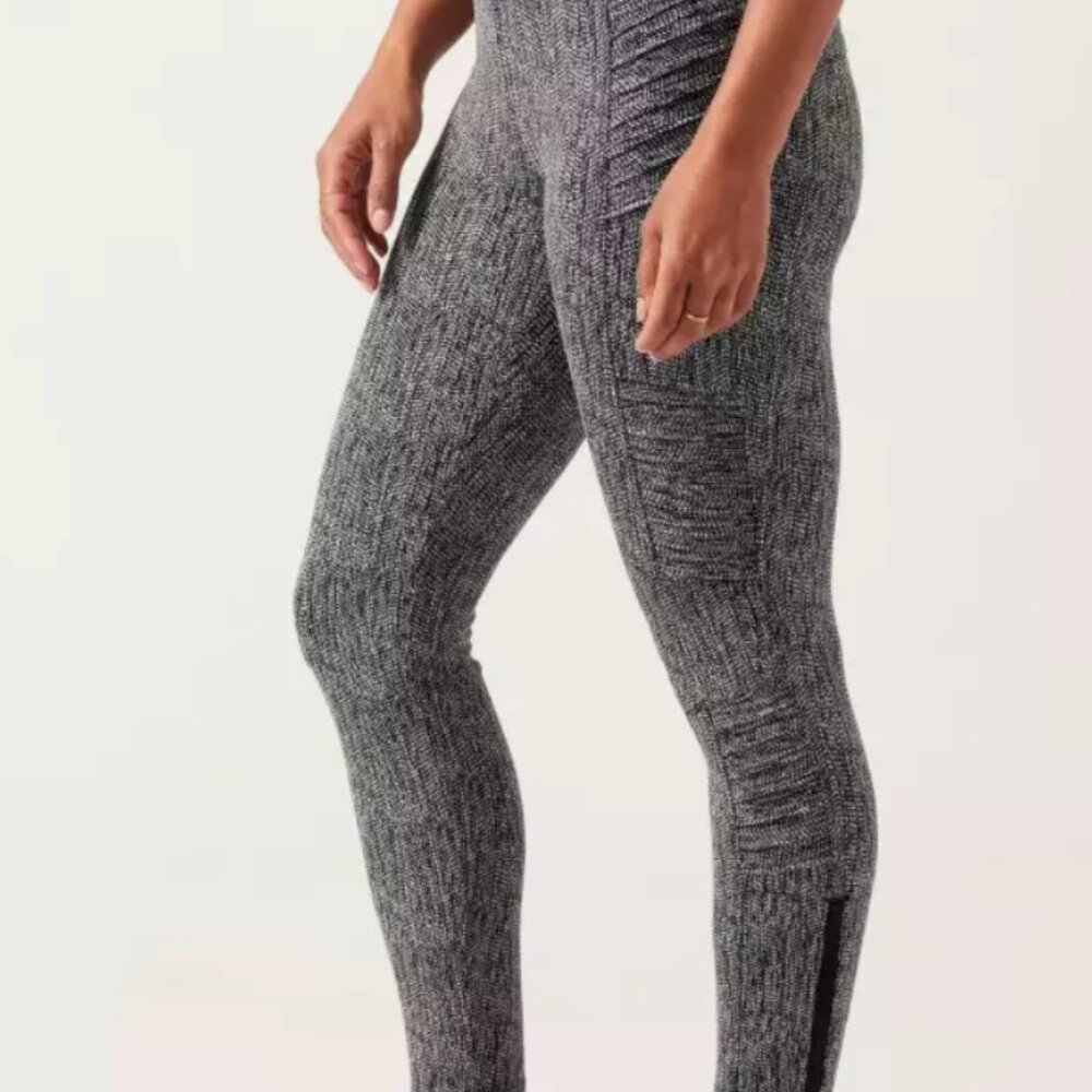Athleta Delancey Textured Mototight, herringbone design
